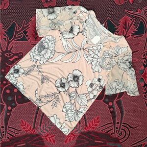 Calvin Klein Blush Pink Floral V-Neck Top